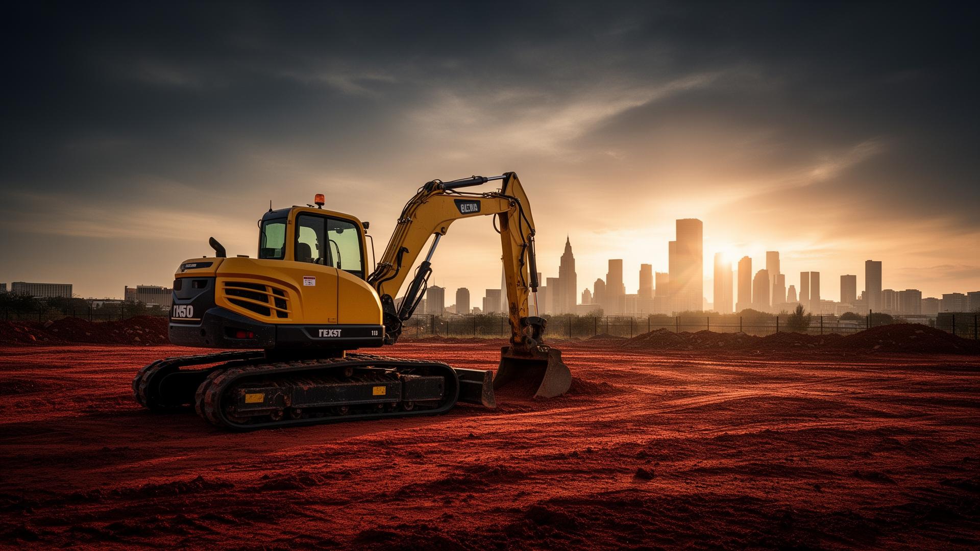 BLAM JAM Equipment yard with heavy machinery in Houston, Texas